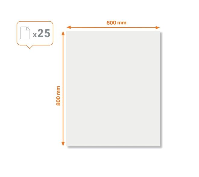Whiteboard instant Nobo droog uitwisbare vellen wit 600x800mm