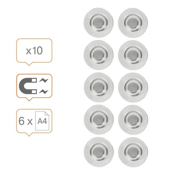 Glasbordmagneet Nobo extra sterk 32mm 10 stuks