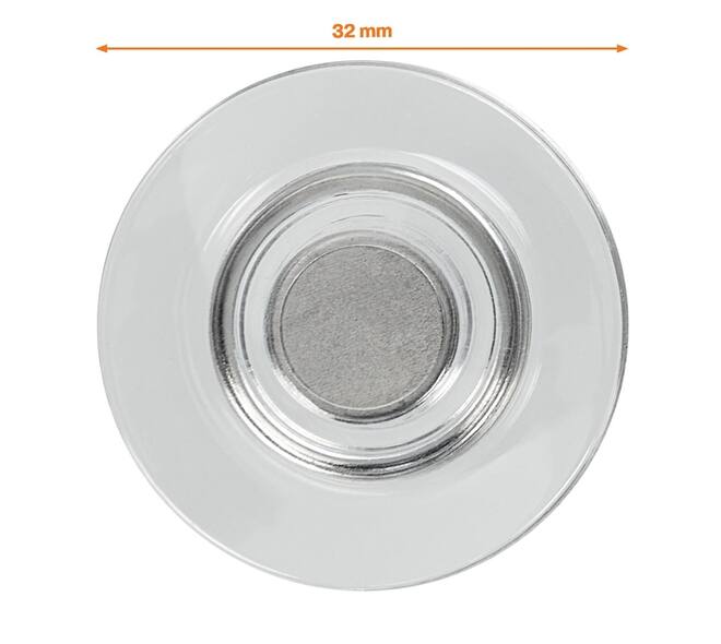 Glasbordmagneet Nobo extra sterk 32mm transparant 4 stuks