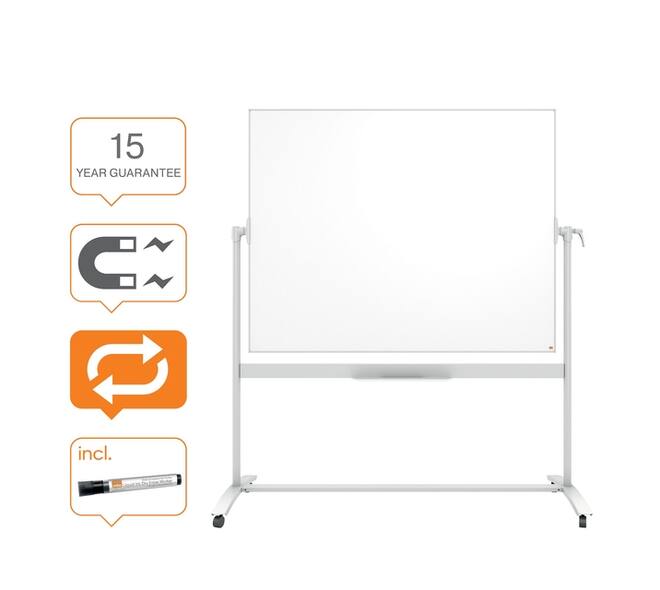 Whiteboard Nobo kantelbord classic 120x150cm staal