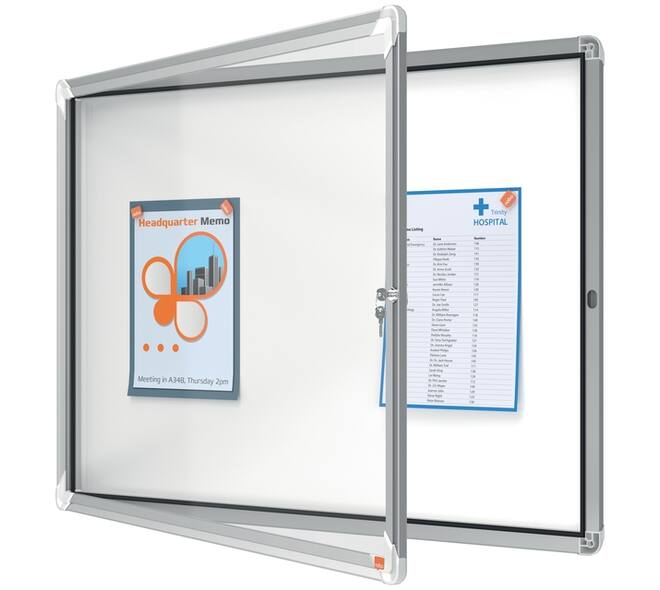 Binnenvitrine Nobo Premium Plus 8xA4 draaideur magnetisch