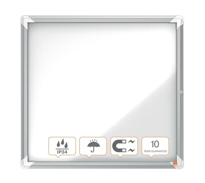 Buitenvitrine Nobo Premium Plus 6xA4 draaideur magnetisch