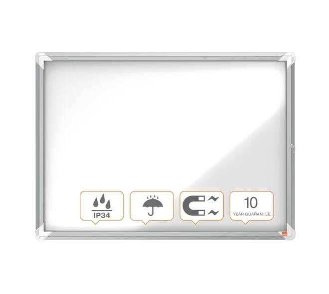 Buitenvitrine Nobo Premium Plus 8xA4 draaideur magnetisch