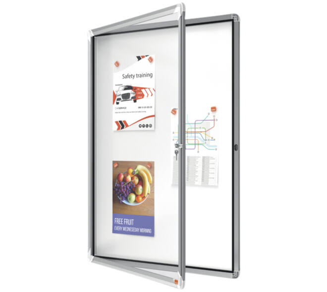 Buitenvitrine Nobo Premium Plus 9xA4 draaideur magnetisch