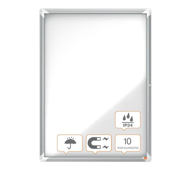 Buitenvitrine Nobo Premium Plus 9xA4 draaideur magnetisch
