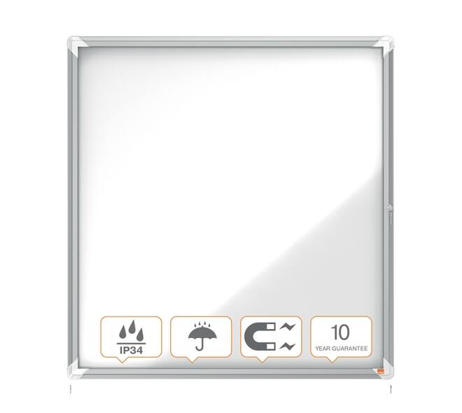 Buitenvitrine Nobo Premium Plus 12xA4 draaideur magnetisch