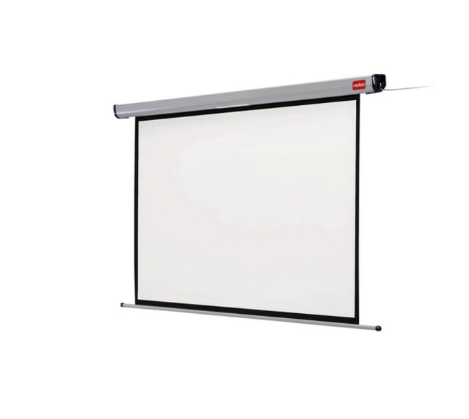 Projectiescherm Nobo wandmodel elektrisch 192x144cm