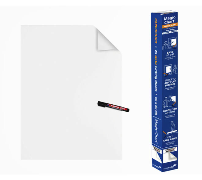 Magic-Chart Legamaster Paperchart folie 60x80cm wit 25 vel