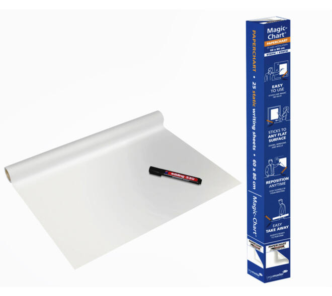 Magic-Chart Legamaster Paperchart folie 60x80cm wit 25 vel