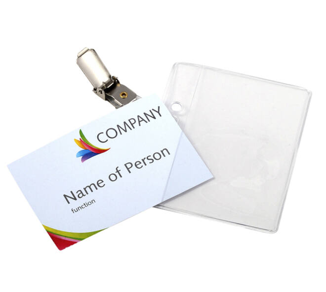 Badge Europel met strip en clip 90x60mm