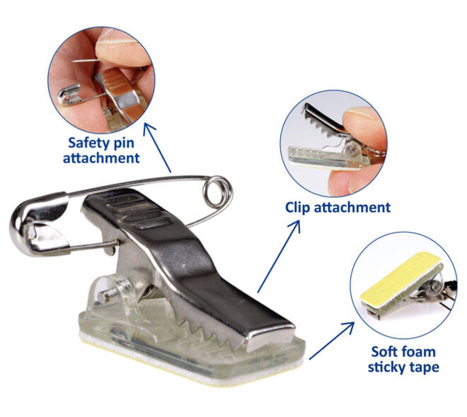 Clip met speld Europel zelfklevend voor badges
