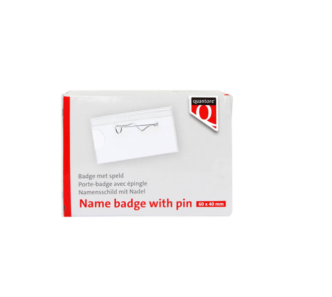 Badge Quantore met speld 40x60mm