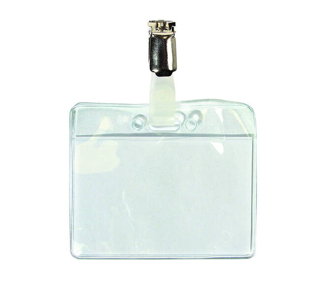 Badge Quantore met clip 60x90mm