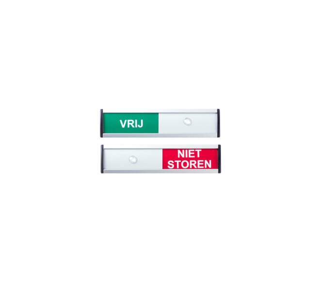 Infobord vrij/niet storen 125x30mm