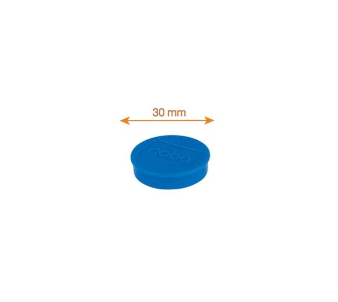 Magneet Nobo 30mm blauw 4 stuks