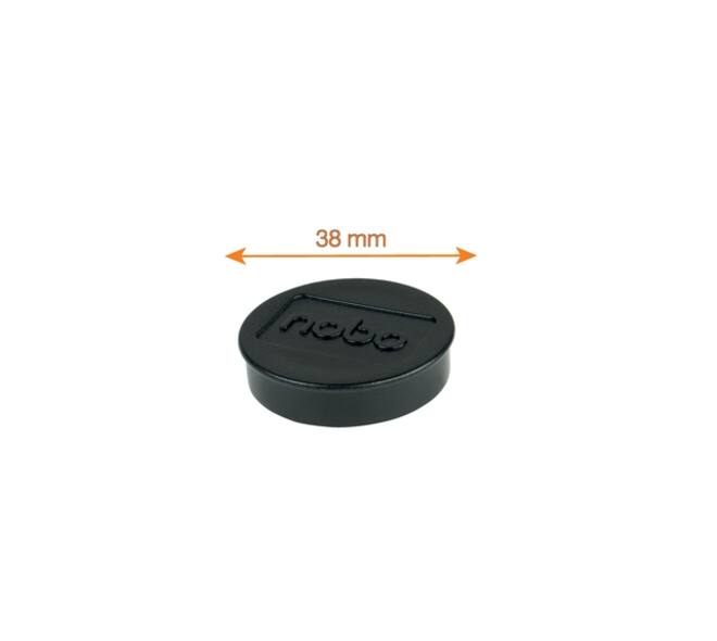 Magneet Nobo 38mm zwart 4 stuks