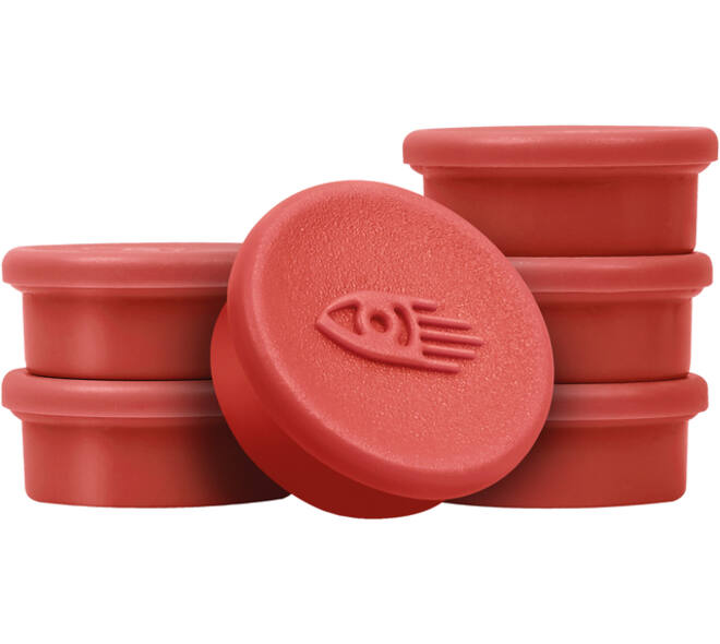 Magneet Legamaster 20mm 250gr rood 8 stuks