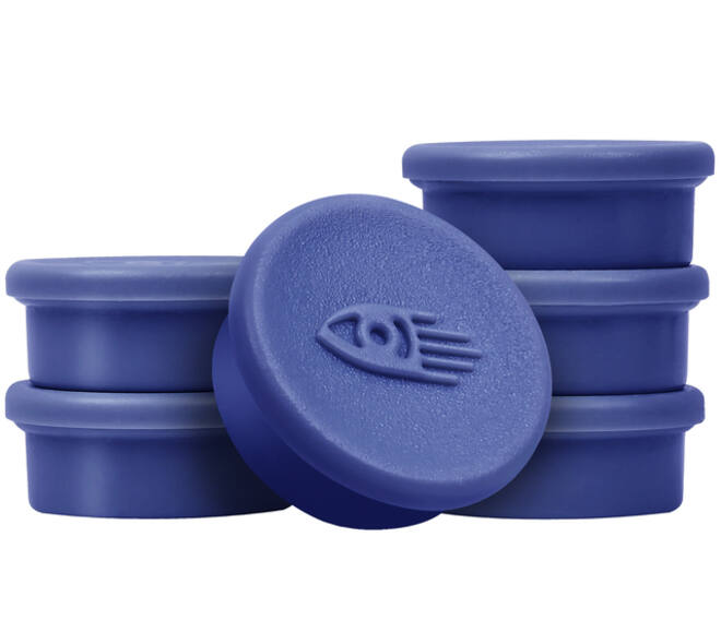 Magneet Legamaster 20mm 250gr blauw 8 stuks