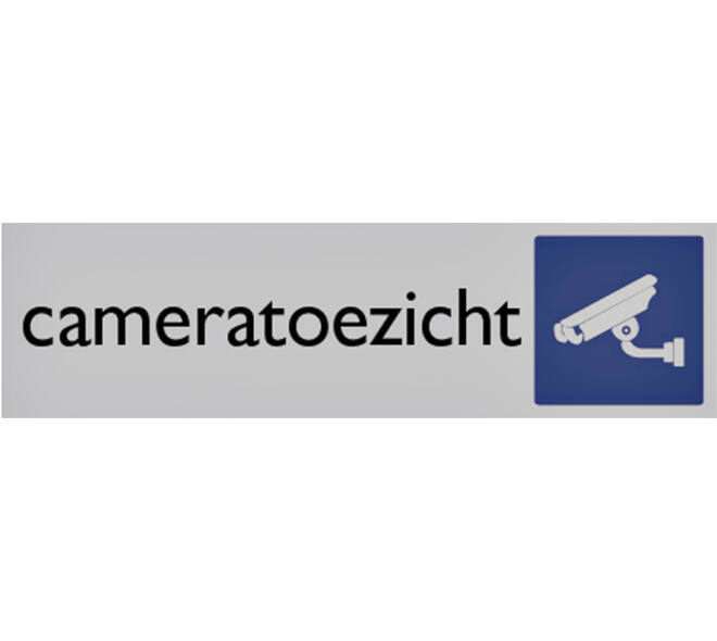 Infobord pictogram cameratoezicht 165x44mm