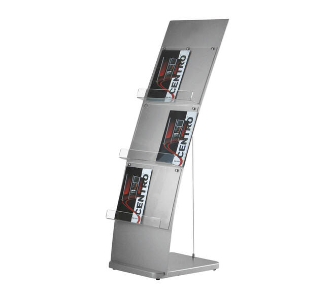 Folderstandaard OPUS 2 6x A4 gebogen wand