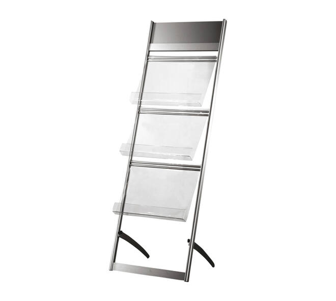 Folderstandaard OPUS 2 3x A3 alu profiel