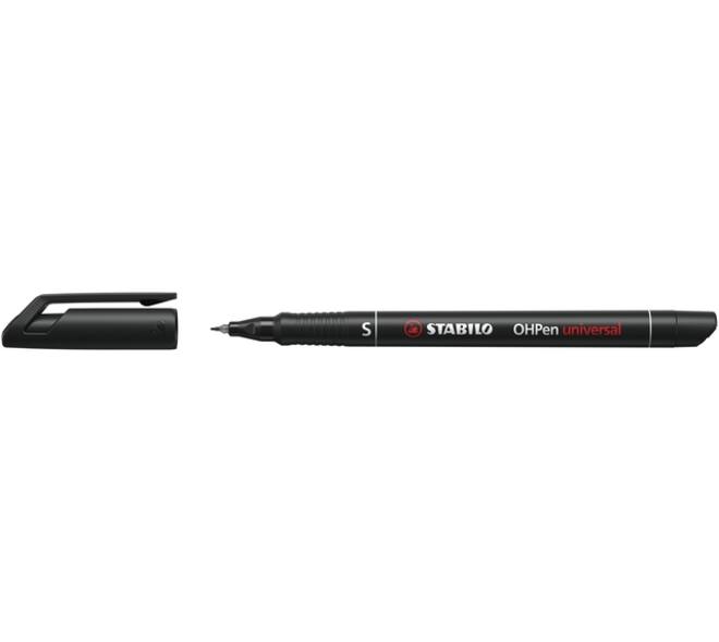 Viltstift STABILO OHpen 841/46 permanent rond superfijn zwart