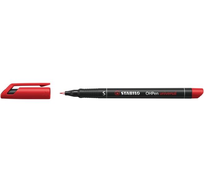 Viltstift STABILO OHpen 841/40 permanent rond superfijn rood