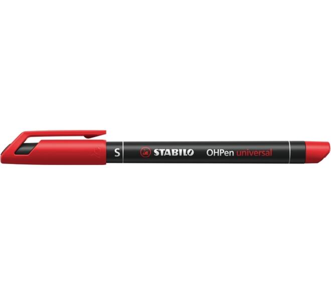 Viltstift STABILO OHpen 841/40 permanent rond superfijn rood
