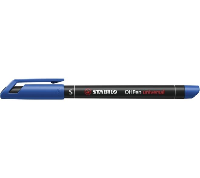 Viltstift STABILO OHpen 841/41 permanent rond superfijn blauw