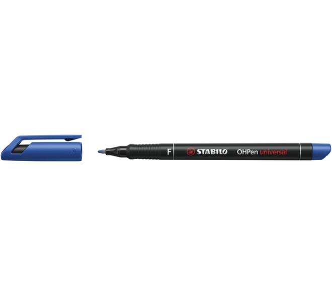 Viltstift STABILO OHpen 842/41 permanent rond fijn blauw