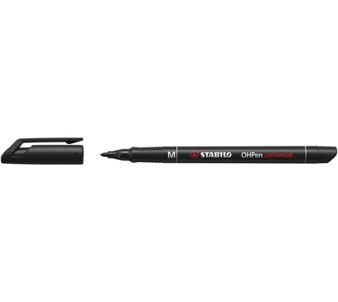 Viltstift STABILO OHpen 843/46 permanent rond medium zwart