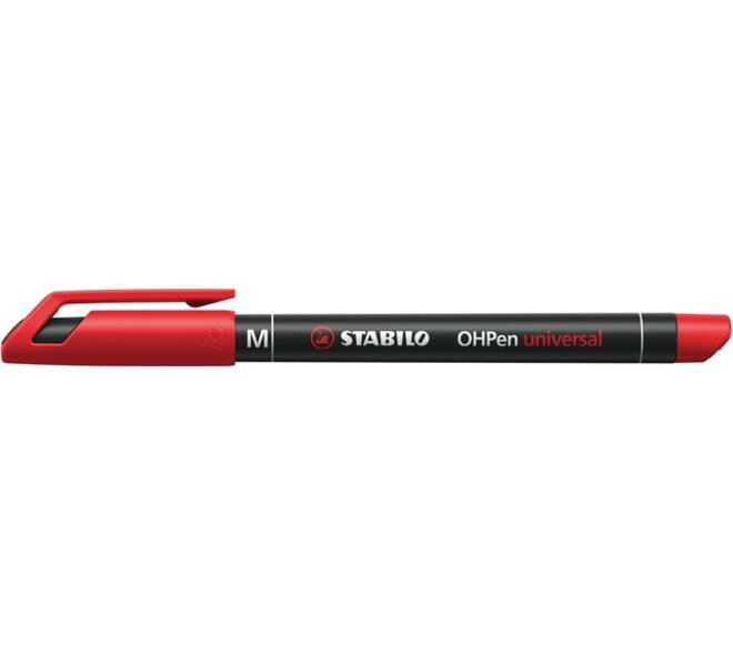 Viltstift STABILO OHpen 843/40 permanent rond medium rood