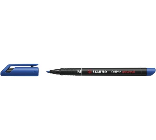 Viltstift STABILO OHpen 843/41 permanent rond medium blauw