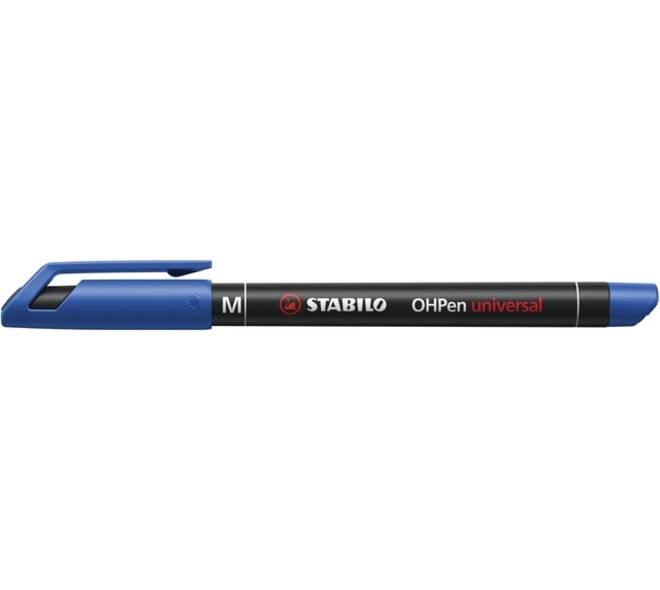 Viltstift STABILO OHpen 843/41 permanent rond medium blauw