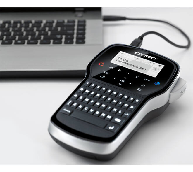 Labelprinter Dymo LabelManager 280 draagbaar qwerty 12mm zwart in koffer