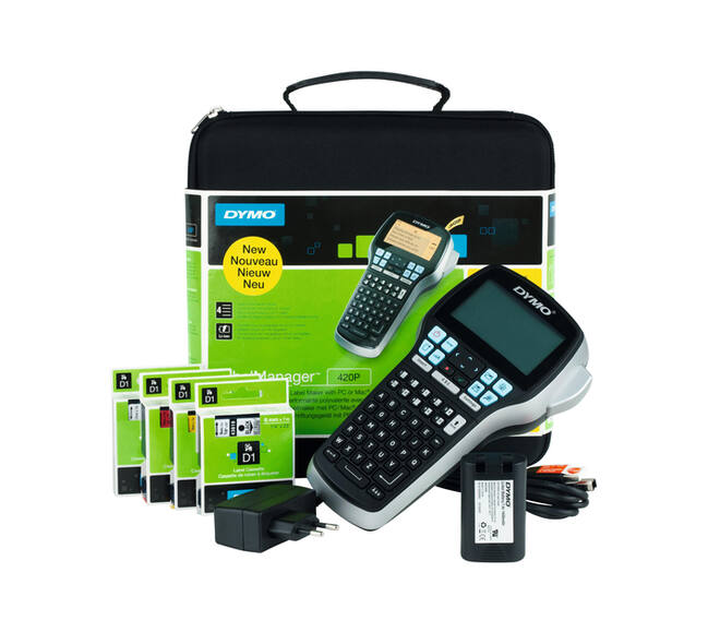 Labelprinter Dymo LabelManager 420P draagbaar abc 19mm zwart in koffer