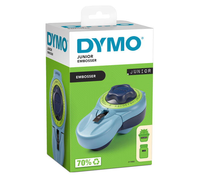 Lettertang Dymo Junior embossing blauw