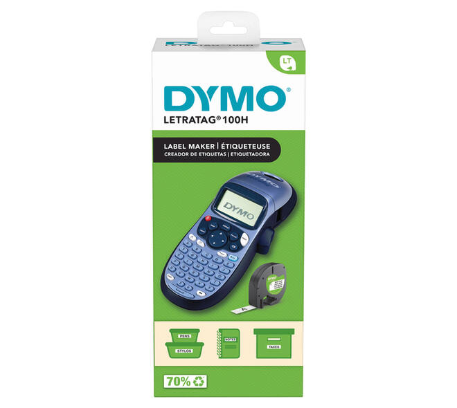 Labelprinter Dymo LetraTag 100H draagbaar abc 12mm blauw