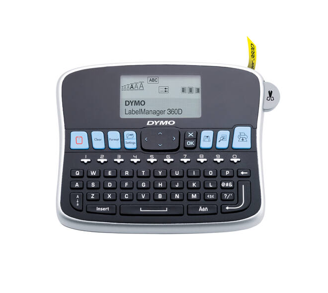 Labelprinter Dymo LabelManager 360D draagbaar azerty 19mm zwart