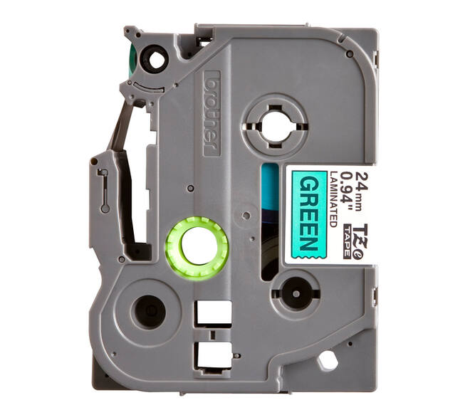 Labeltape Brother P-touch TZe-751 standaard 24mm zwart op groen