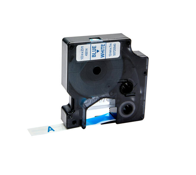 Labeltape Dymo LabelManager D1 polyester 12mm blauw op wit