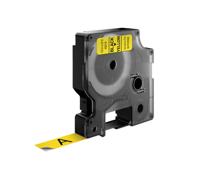 Labeltape Dymo LabelManager D1 polyester 12mm zwart op geel