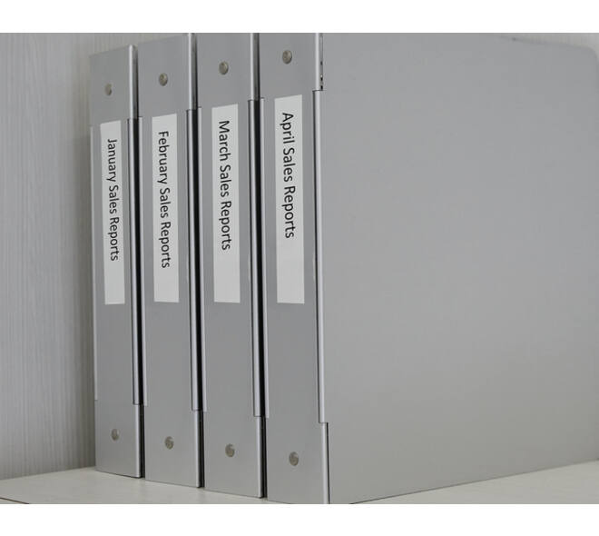 Labeltape Dymo LabelManager D1 polyester 24mm zwart op wit