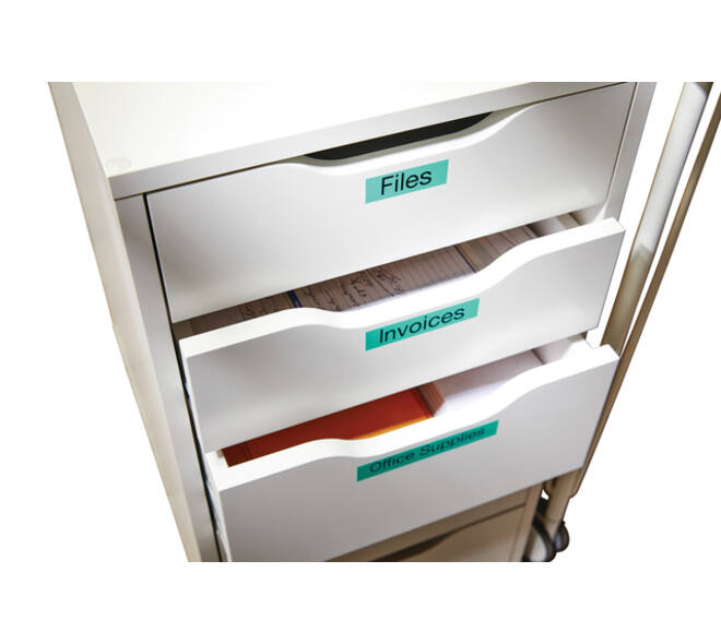 Labeltape Dymo LabelManager D1 polyester 19mm zwart op groen
