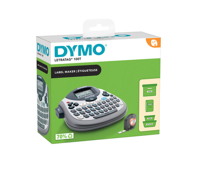 Labelprinter Dymo LetraTag 100T qwerty 12mm zilver