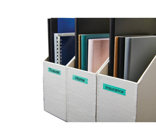 Labeltape Dymo LabelManager D1 polyester 9mm zwart op groen