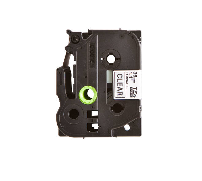 Labeltape Brother P-touch TZe-161 standaard 36mm zwart op transparant