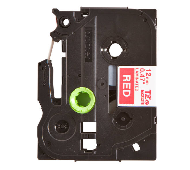 Labeltape Brother P-touch TZe-435 standaard 12mm wit op rood