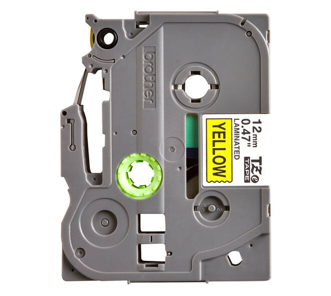 Labeltape Brother P-touch TZe-631 standaard 12mm zwart op geel
