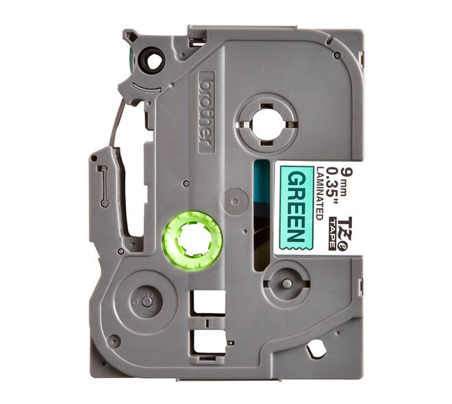 Labeltape Brother P-touch TZe-721 standaard 9mm zwart op groen